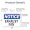 Signmission Exhaust Fan, 24 in W x Rectangle, Plastic OS-2PACK-NS-P-1824-L-12212 - alternate 5